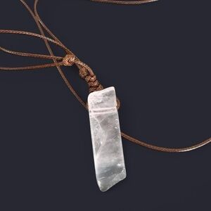 Rose Quartz Stone Pendant Necklace
